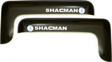 Дефлекторы REIN для окон (накладной скотч 3М) (2 шт.) Shacman 2013-2021 (короткий) Дымчатый